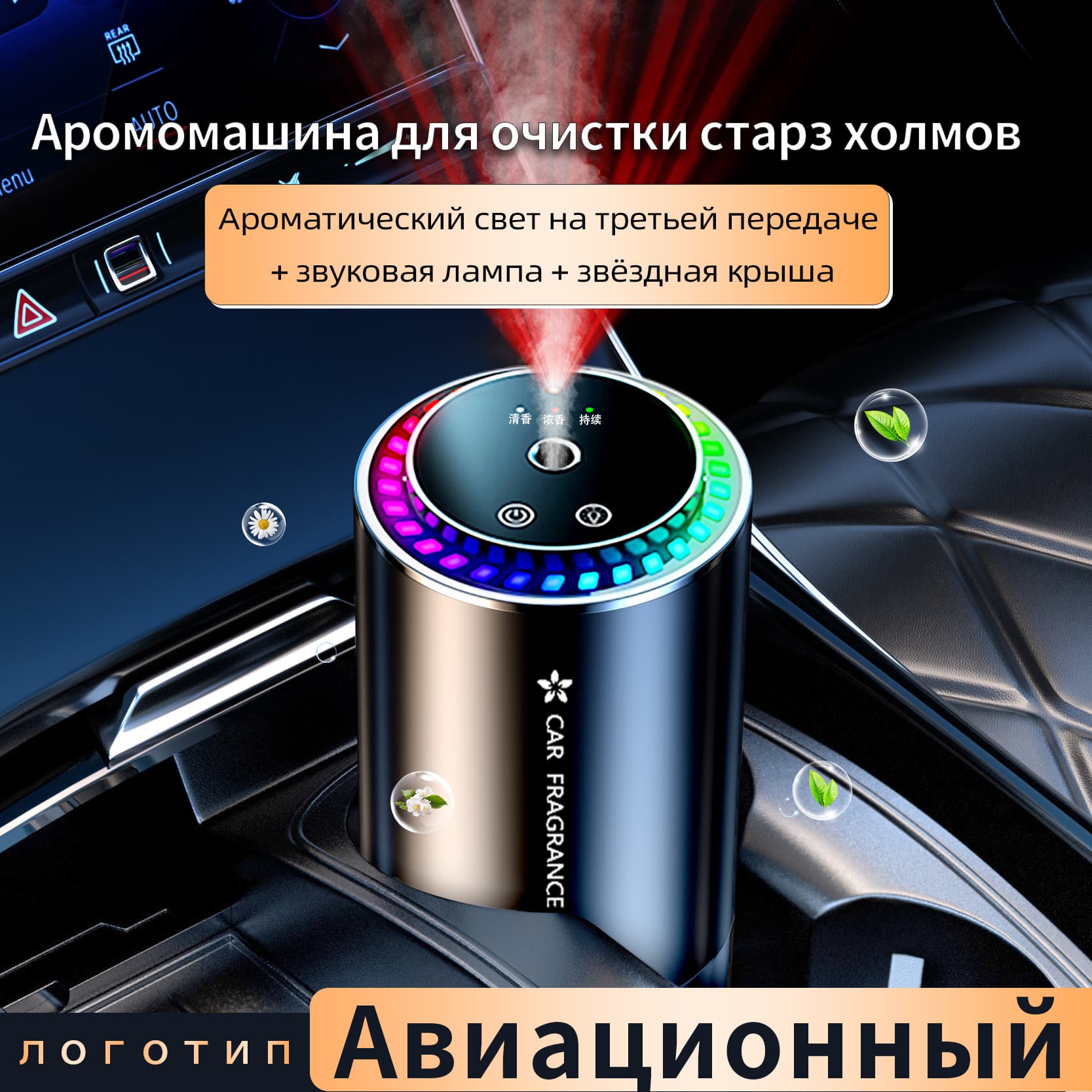 Cross-border Car Aromatherapy Aluminum Alloy Diffuser Automatic Spray Perfume Long-lasting Car Fragrance