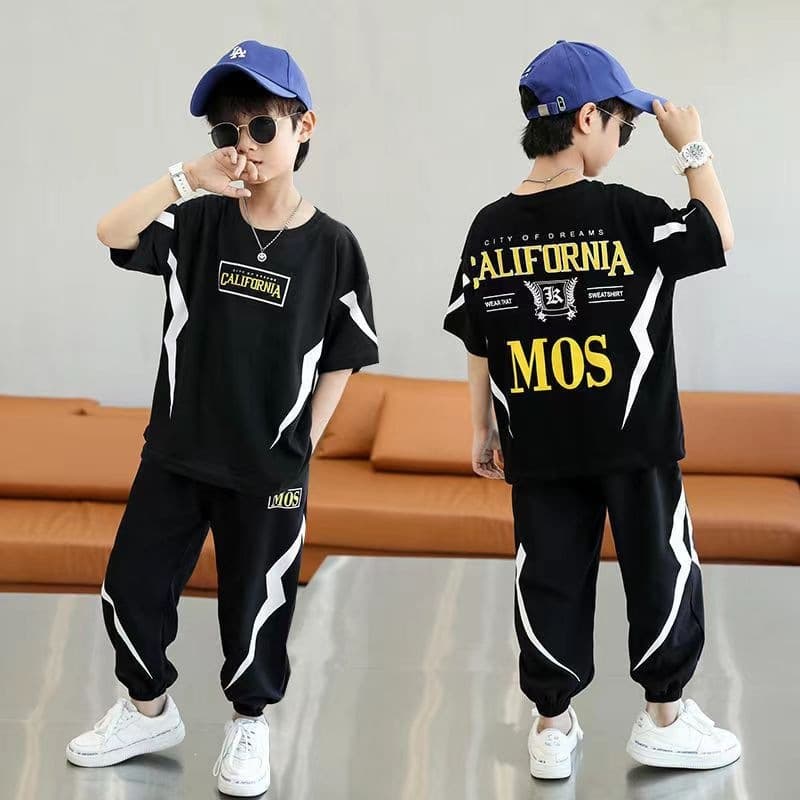 In Stock Kids Boys' Summer Set New Children's Little Boy Clothes Summer Korean Style Short Sleeve Two-Piece Handsome