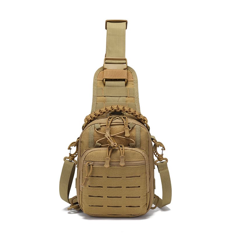 Tactical Chest Bag, Crossbody Outdoor Portable Cycling Bag, Field Sports Small Chest Bag, Laser Perforated Bag