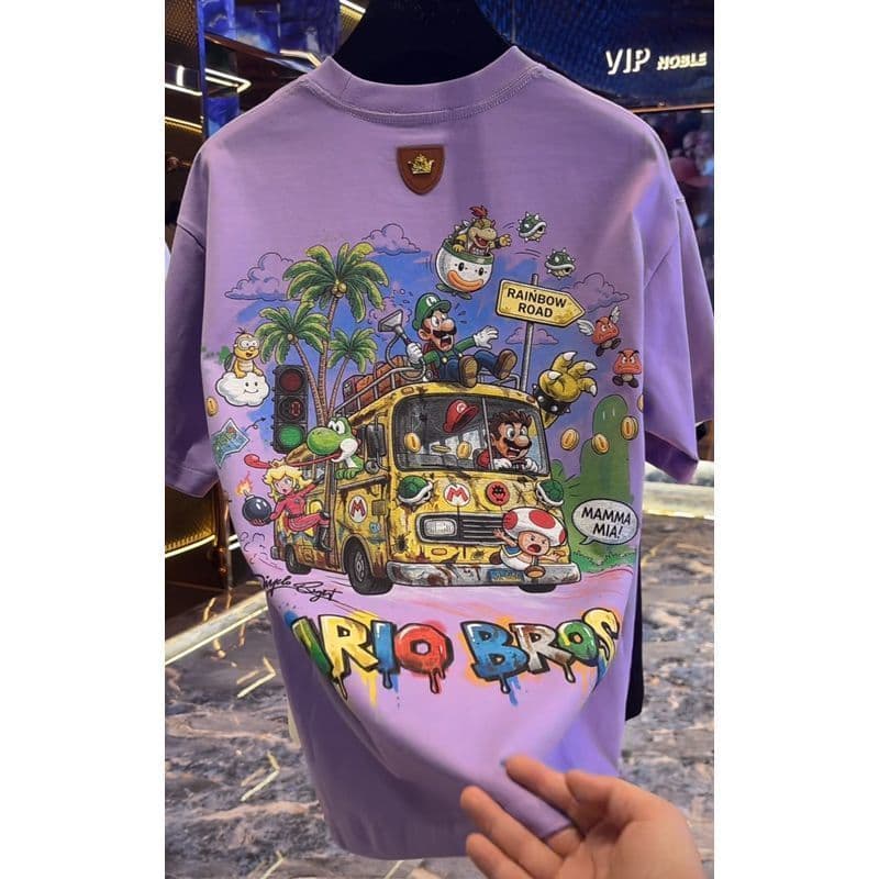 Men's New Embroidered Short Sleeve Early Spring Summer Trendy Light Luxury Fashion Cotton T-Shirt