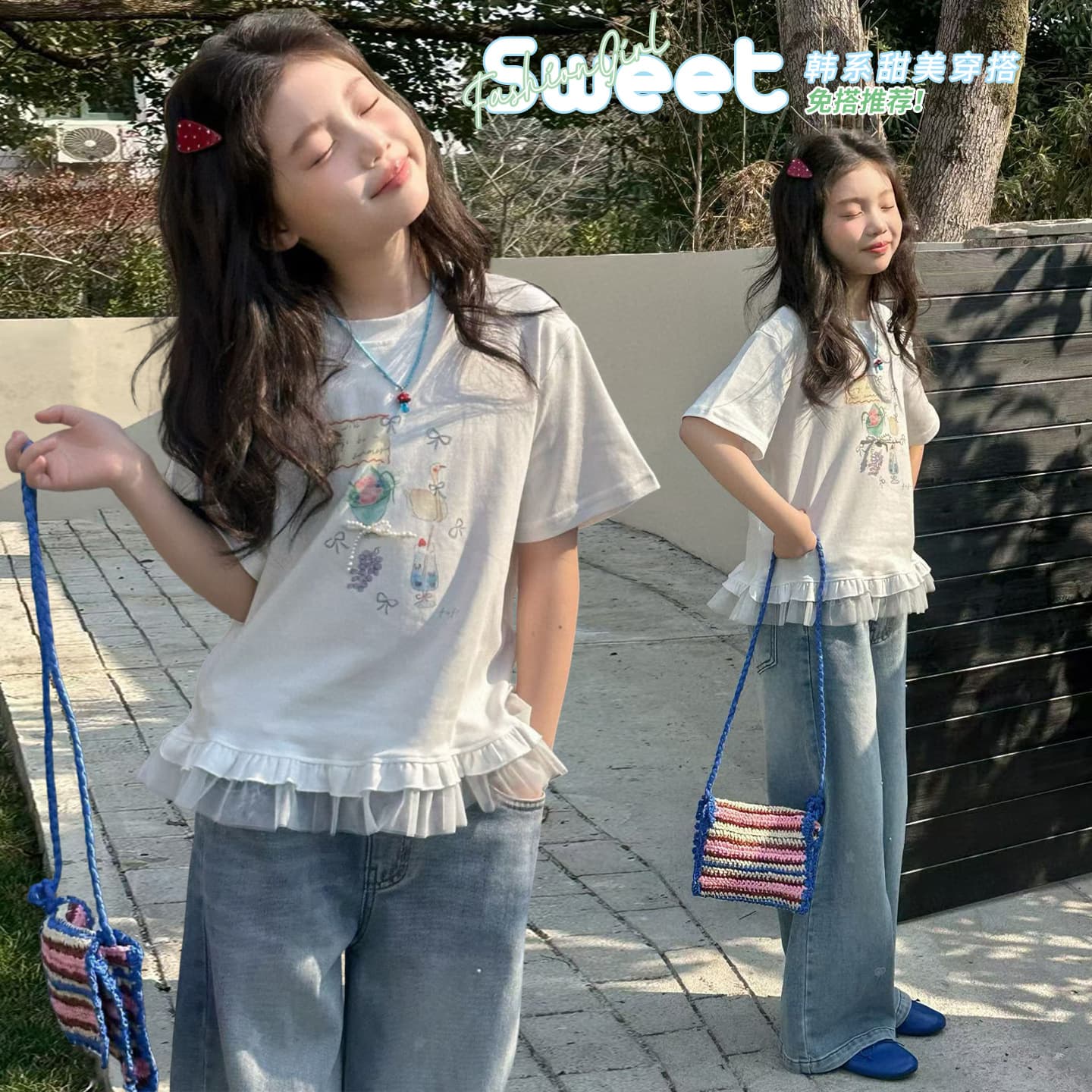 Girls Short Sleeve T-Shirt Summer 2026 New Style, Casual Half Sleeve for Older Girls Age 12, Very Nice Top