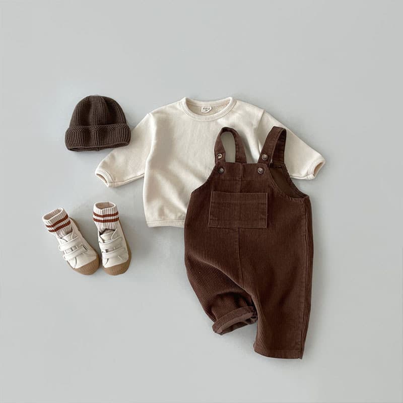Cross-border Children's Clothing Spring and Autumn New Trendy Unisex Baby Multi-color Corduroy Korean Style Casual Suspender Pants