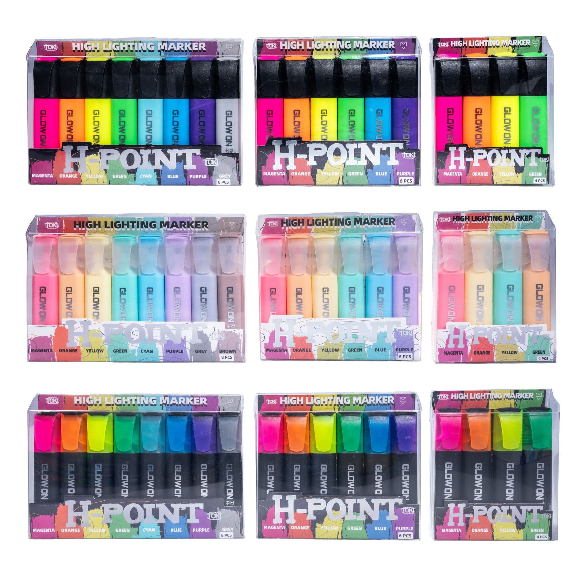 Factory wholesale creative new fluorescent pen set stationery colored pens flashing student and children's special hand-drawing pens