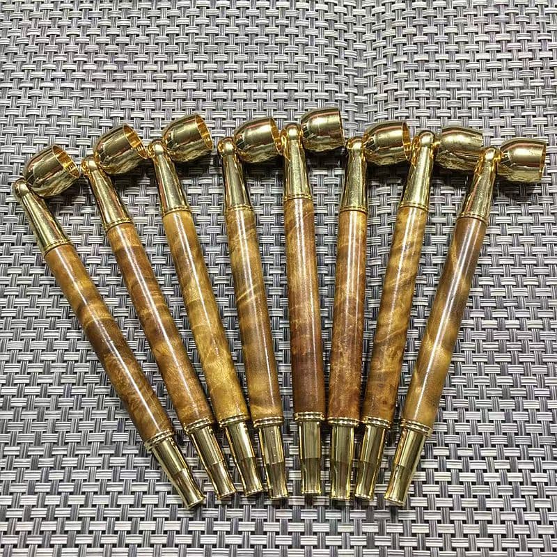 Wholesale Phoebe Zhennan Tobacco Pipe Water Wave Straight Rod Old-Style Smoking Pipe Cleanable Reusable Mouthpiece