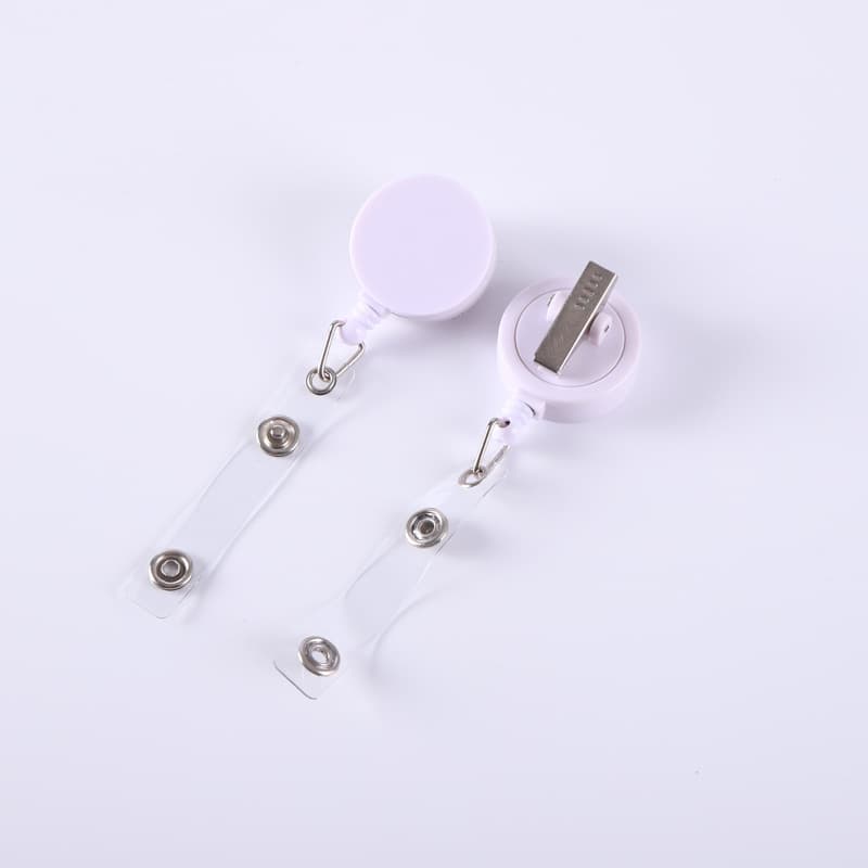 Spot cross-border flat crocodile clip pull-tab buckle chest card clip ID buckle card sleeve smooth medical retractable buckle