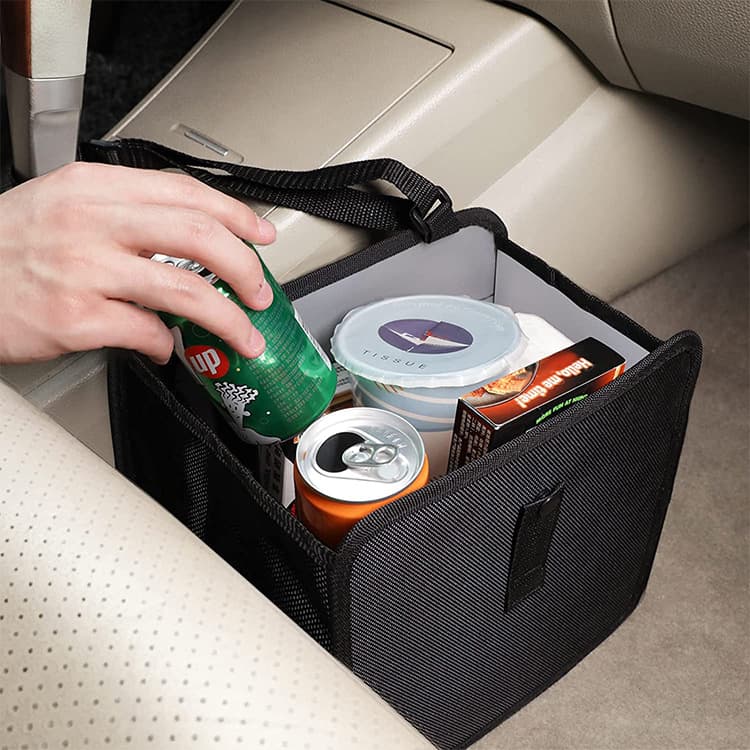 Car Trash Can Portable Hanging Trash Basket Rear Seat Storage Box Waterproof Trash Can Storage Organizer