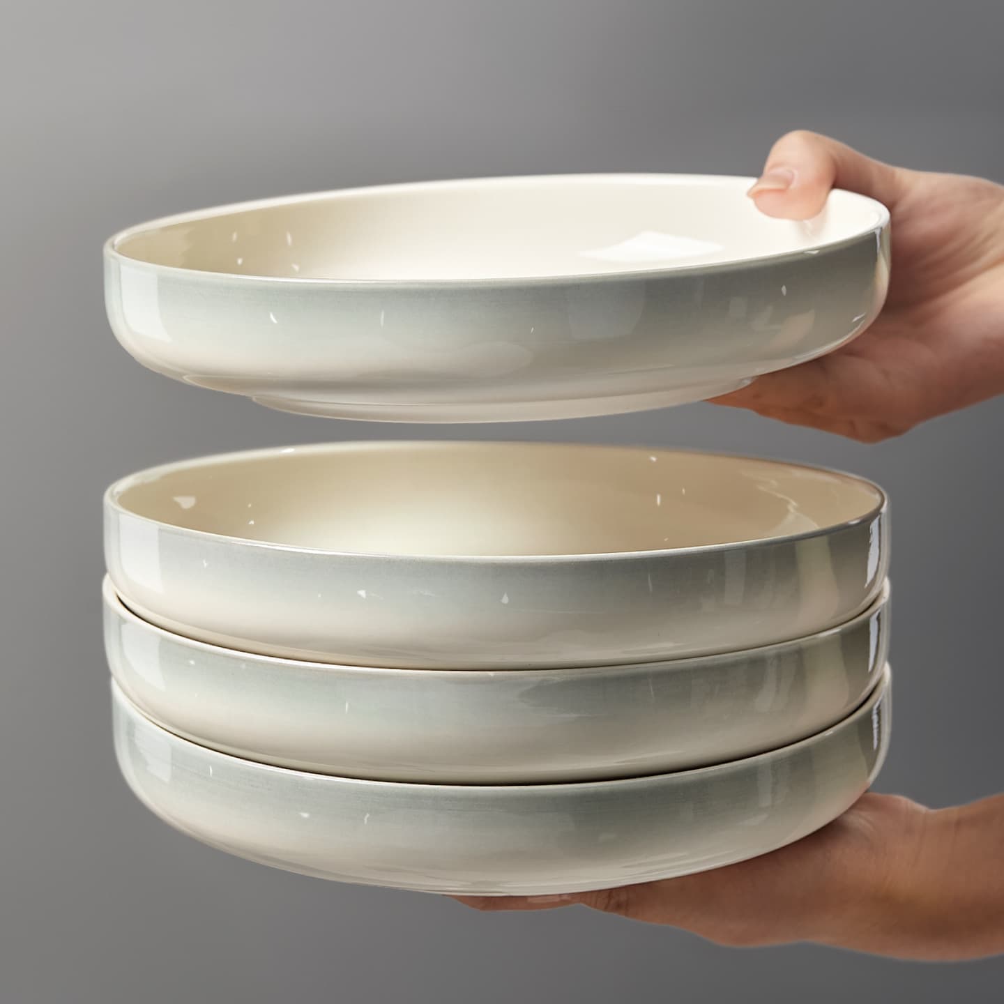 Underglaze color ceramic plate dish plate household 2025 new deep dish high-end dish set tableware dish plate