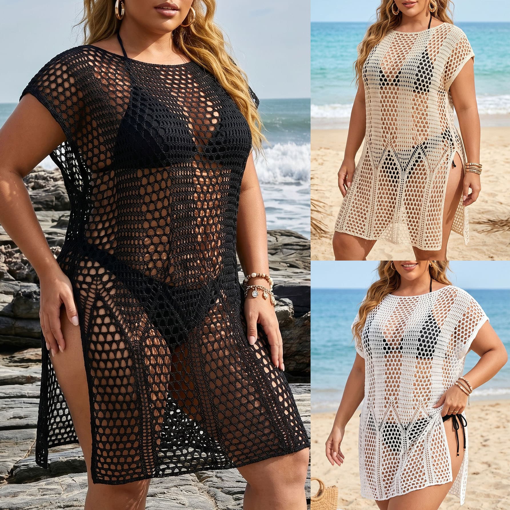 Beach Dress Cross-border European and American Plus Size Women's Swimsuit Cover-up Sand Wrap Skirt
