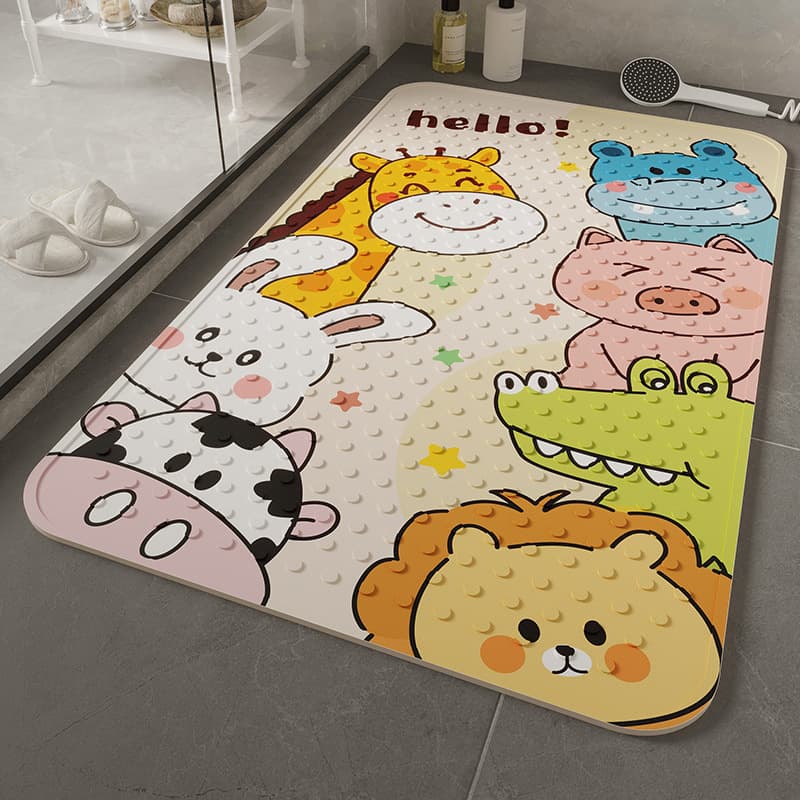 Bathroom non-slip mat PVC environmentally friendly material bathroom shower room children's bath mat waterproof anti-fall floor mat
