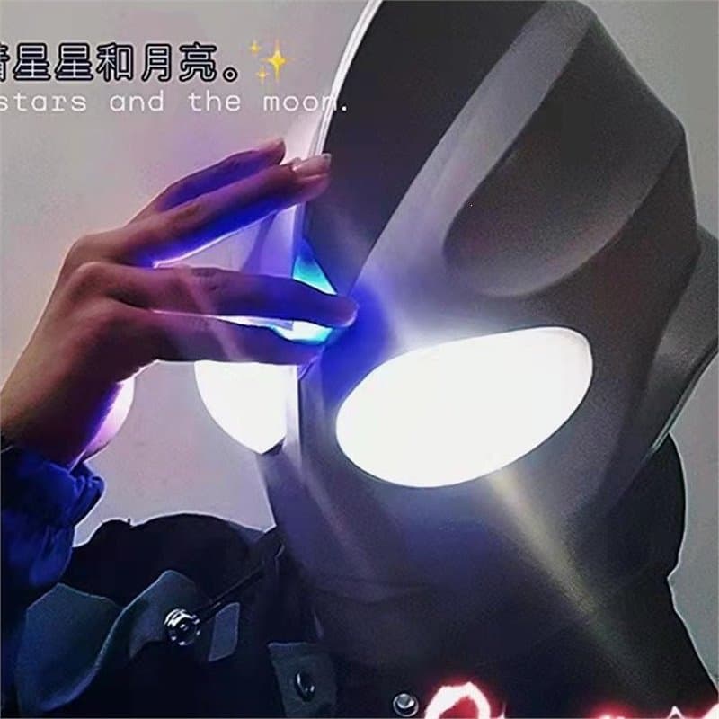 Headpiece Helmet Wearable Glowing Mask Touch-Sensing Kids Headgear Adult Face Mask Costume