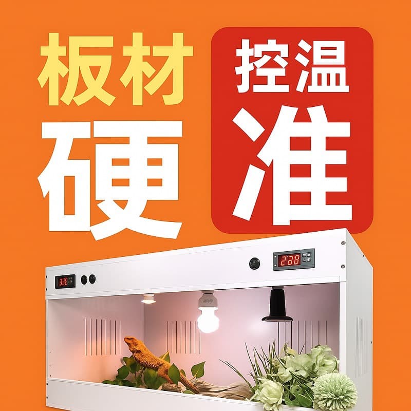 PVC Reptile Enclosure Insulated Terrarium for Leopard Gecko, Bearded Dragon, Tortoise, Snake, Constant Temperature Box for Reptiles, Parrot