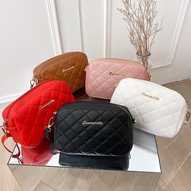 Embroidered Camera Bag 2022 Ladies Bag Christmas New Shoulder Bag Rhombus Crossbody Bag Fashionable Bag for Women