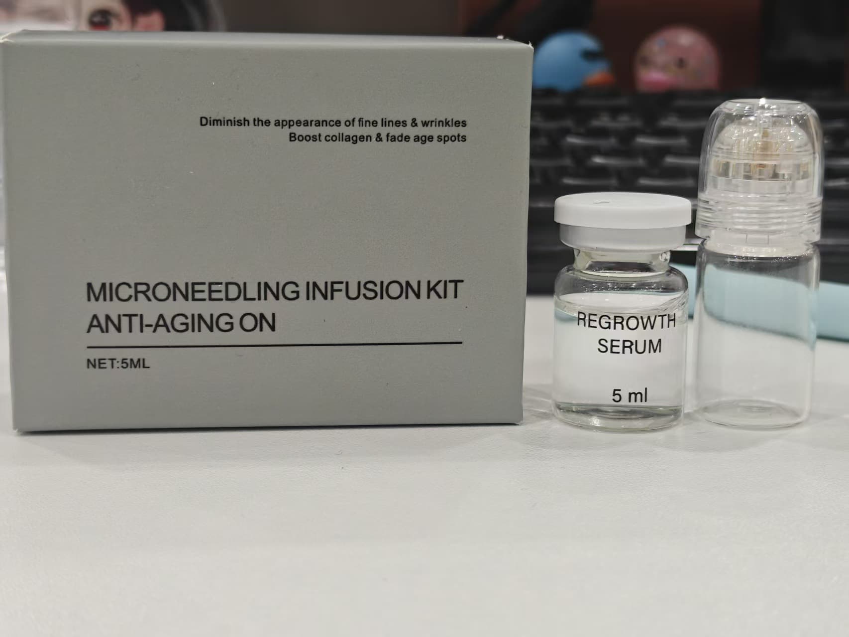 Cross-border Best Seller Micro-needle Serum Peptide Microneedle Essence Firming Skin Anti-Wrinkle Hyaluronic Acid