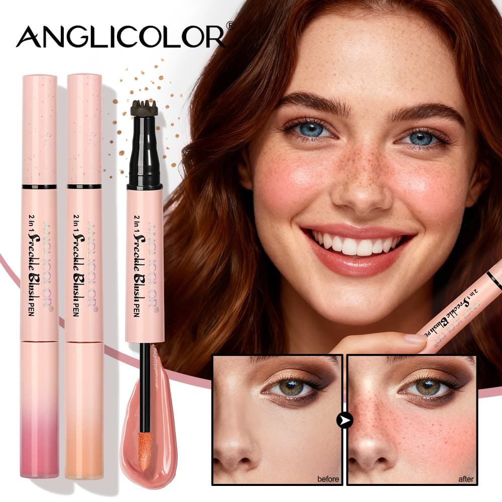 Cross-border Supply Dual-head Freckle Pen Blush Liquid 2-in-1 Dot Pen Waterproof Long-lasting Color-enhancing Cosmetics Wholesale