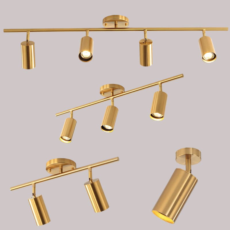 Cross-border Exclusive Bar Restaurant Cloakroom Spotlight Modern Minimalist Accent Wall Gold Multi-Head Wall Light Pendant