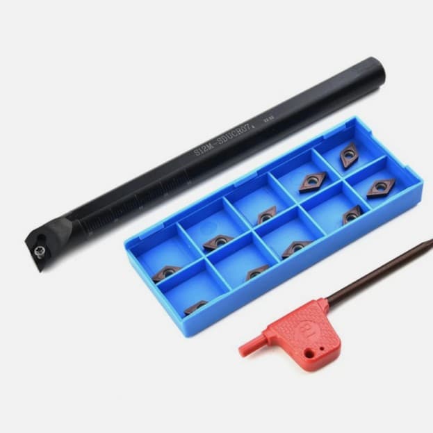 S12M-SDUCR07 CNC tool holder + a box of 10 purple and black DCMT0702 blades + 1 wrench