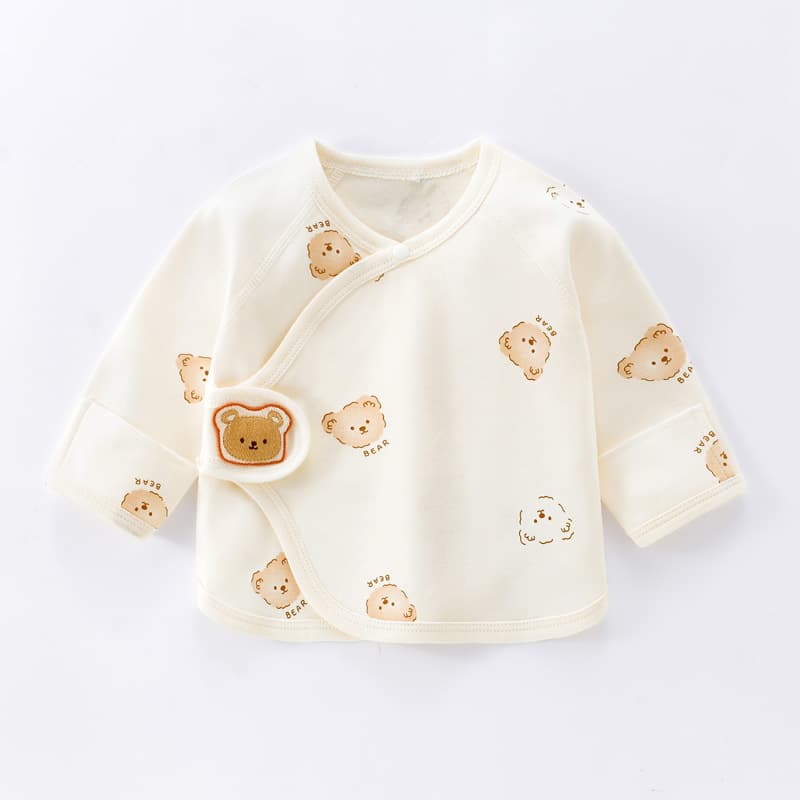 Newborn Baby Half-Back Cotton Bodysuit for Spring, Autumn, and All Seasons, Seamless Inner Wear for Newborns, Half-Back Design