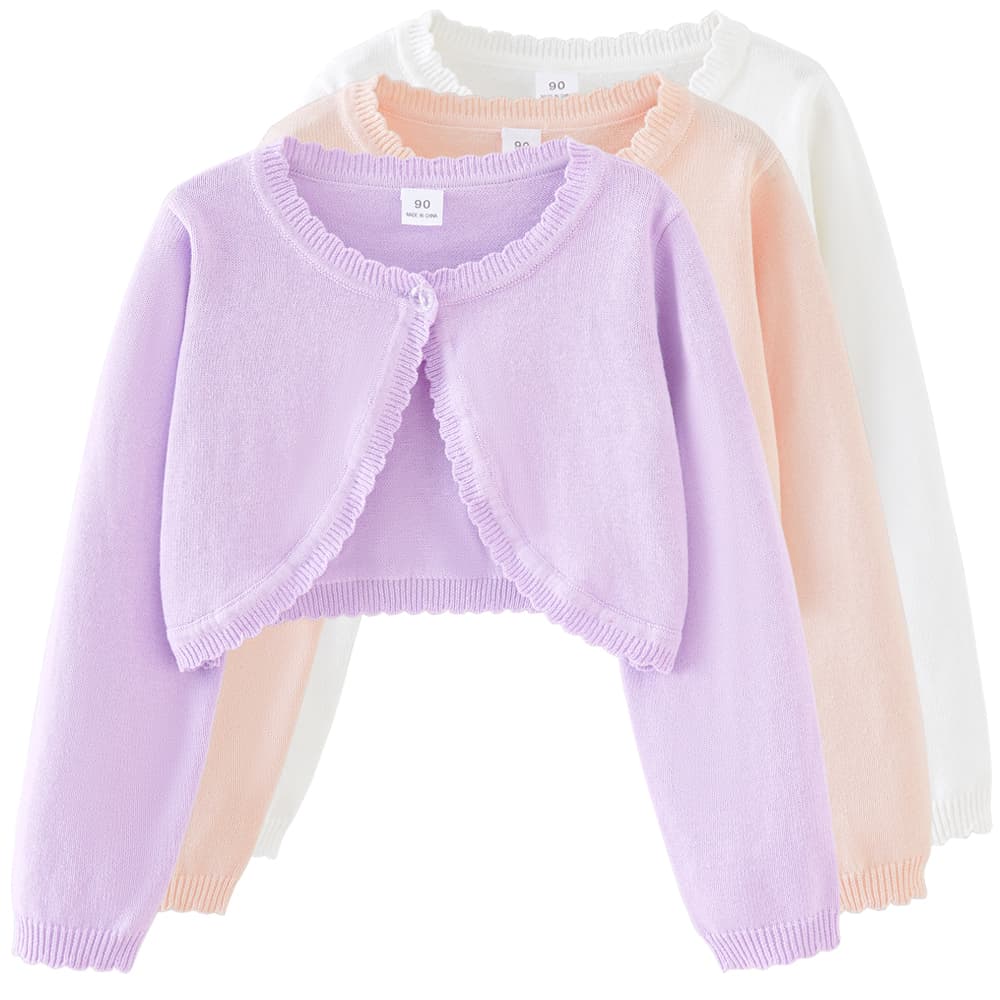 Shein Cross-border Korean-style Round Neck Jacket for Middle and Older Children, Thin Summer Knit Cardigan for Girls