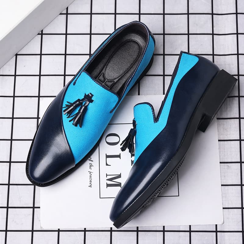 2024 New Leather Shoes Men's Business Formal Large Size Slip-On Trendy Casual Shoes Korean Style Versatile Trendy British