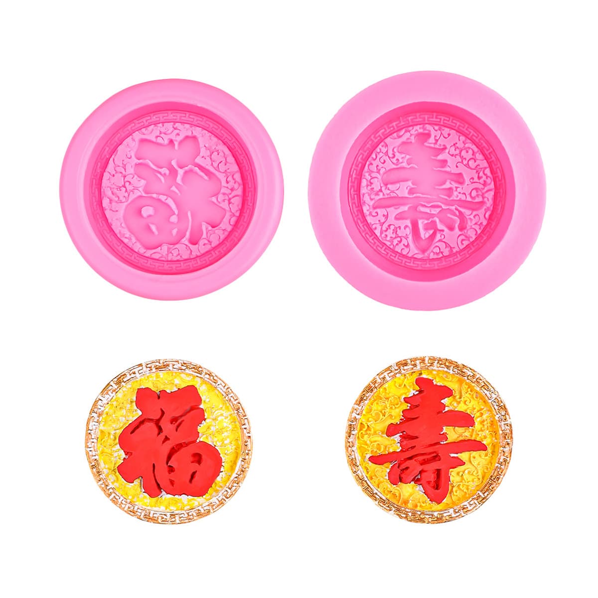 New Blessing Longevity Character Silicone Mold Handmade Soap Mold DIY Aromatherapy Cake Decoration Resin Soap Mold