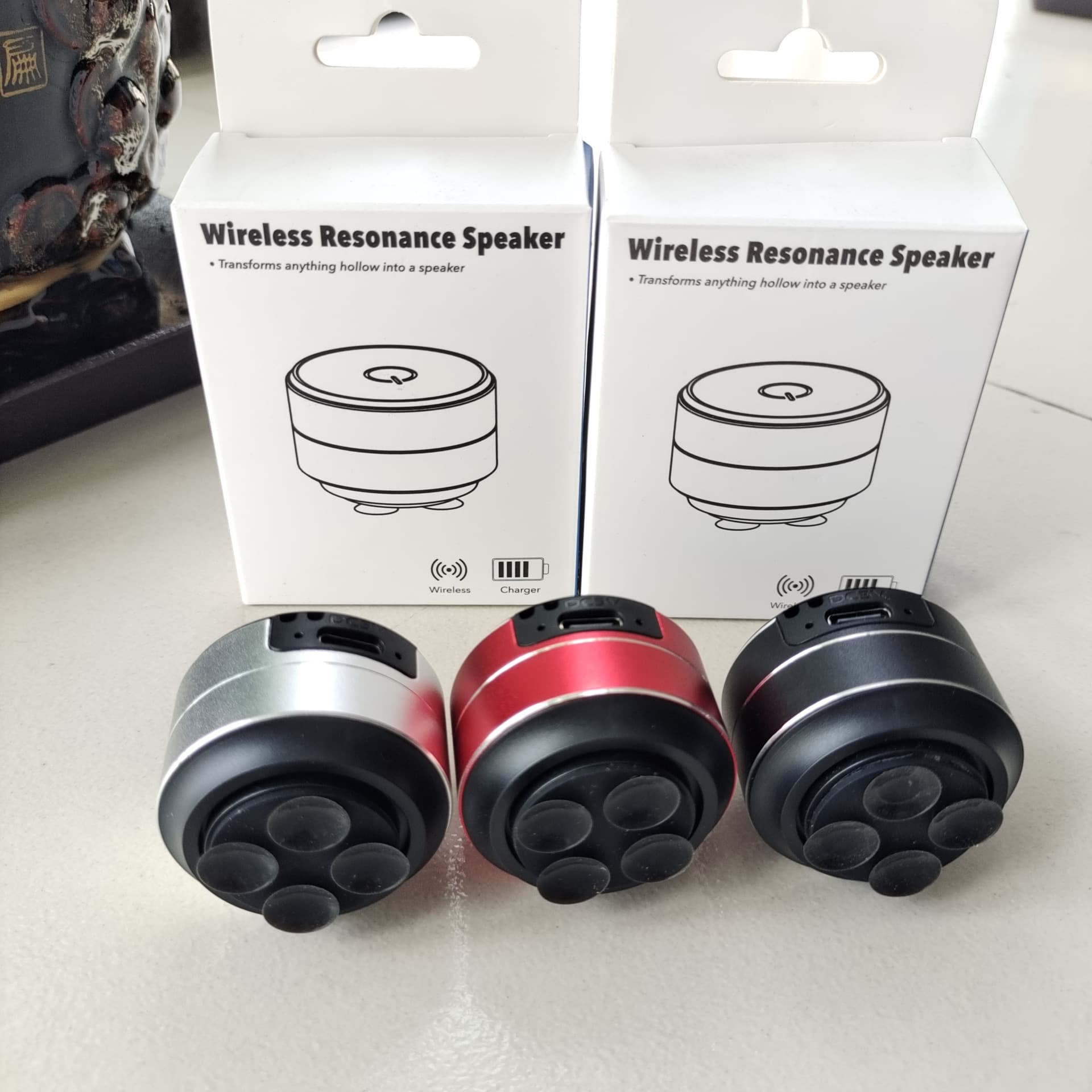 TWS Black Technology Bone Conduction Bluetooth Speaker Factory Cross-Border Couplet Resonance Bone Conduction Subwoofer Bluetooth Speaker