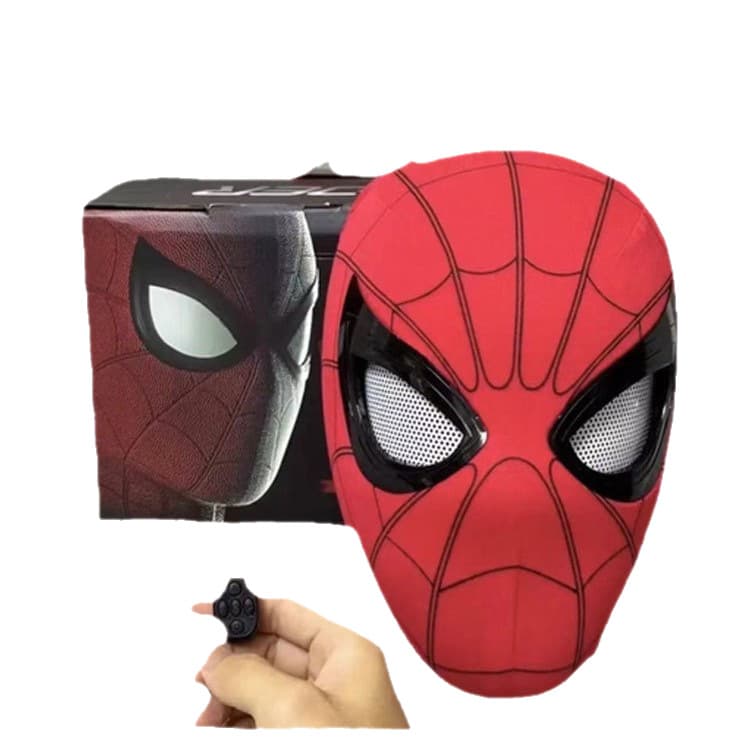 Cross-border Spider-Man Headgear Electric Blinking Touch-Light Mask Cos Helmet Face Cover Kids Toy Gift