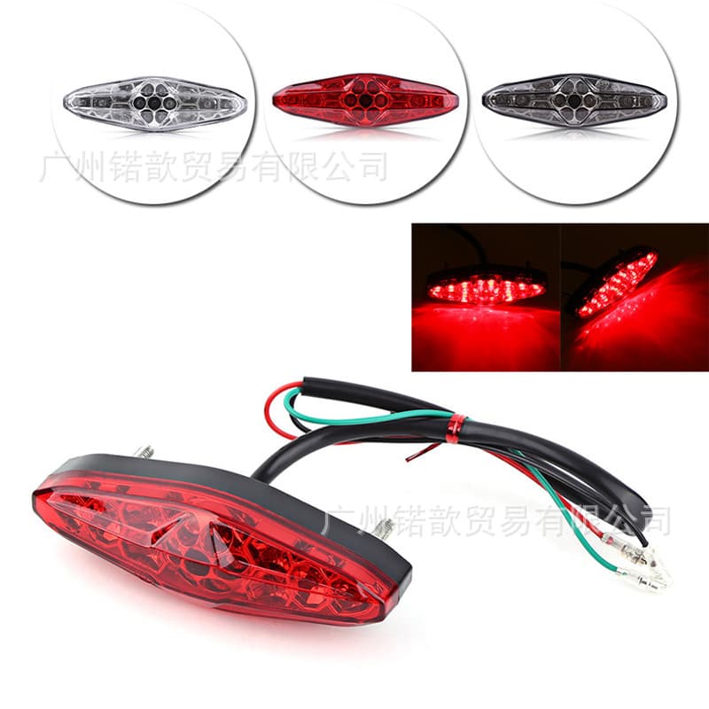 Motorcycle LED Brake Light, Modified 15-LED Running Light, Electric Scooter Tail Light, Warning Light