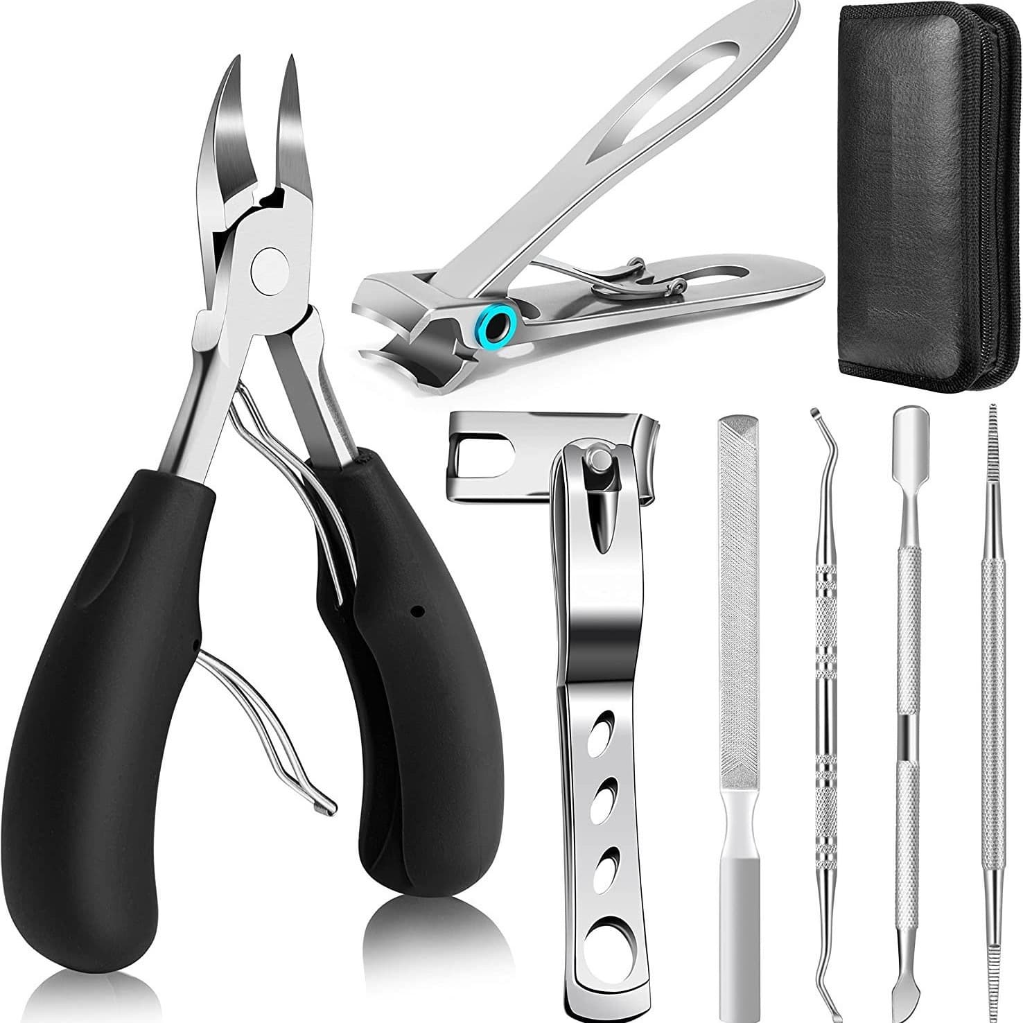Amazon Cross-Border Ingrown Toenail Nail Clipper Set Stainless Steel Eagle Beak Pliers Ingrown Nail Cutter Thick Toenail 7-Piece Set