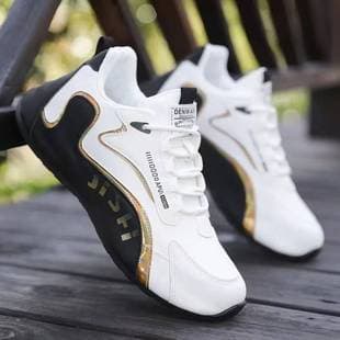 2025 Autumn/Winter New Men's Shoes Leather Upper Sports Casual Shoes Soft Sole Lightweight Dad Shoes Korean Style Versatile Travel Shoes Men