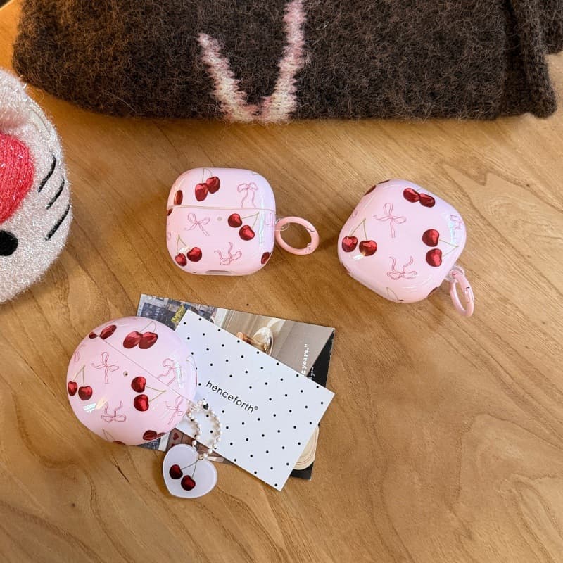 Girl's Bow-Knot Freebuds7I Headphone Protective Case Suitable for Huawei Freeclip2 Samsung Budspro Sakura