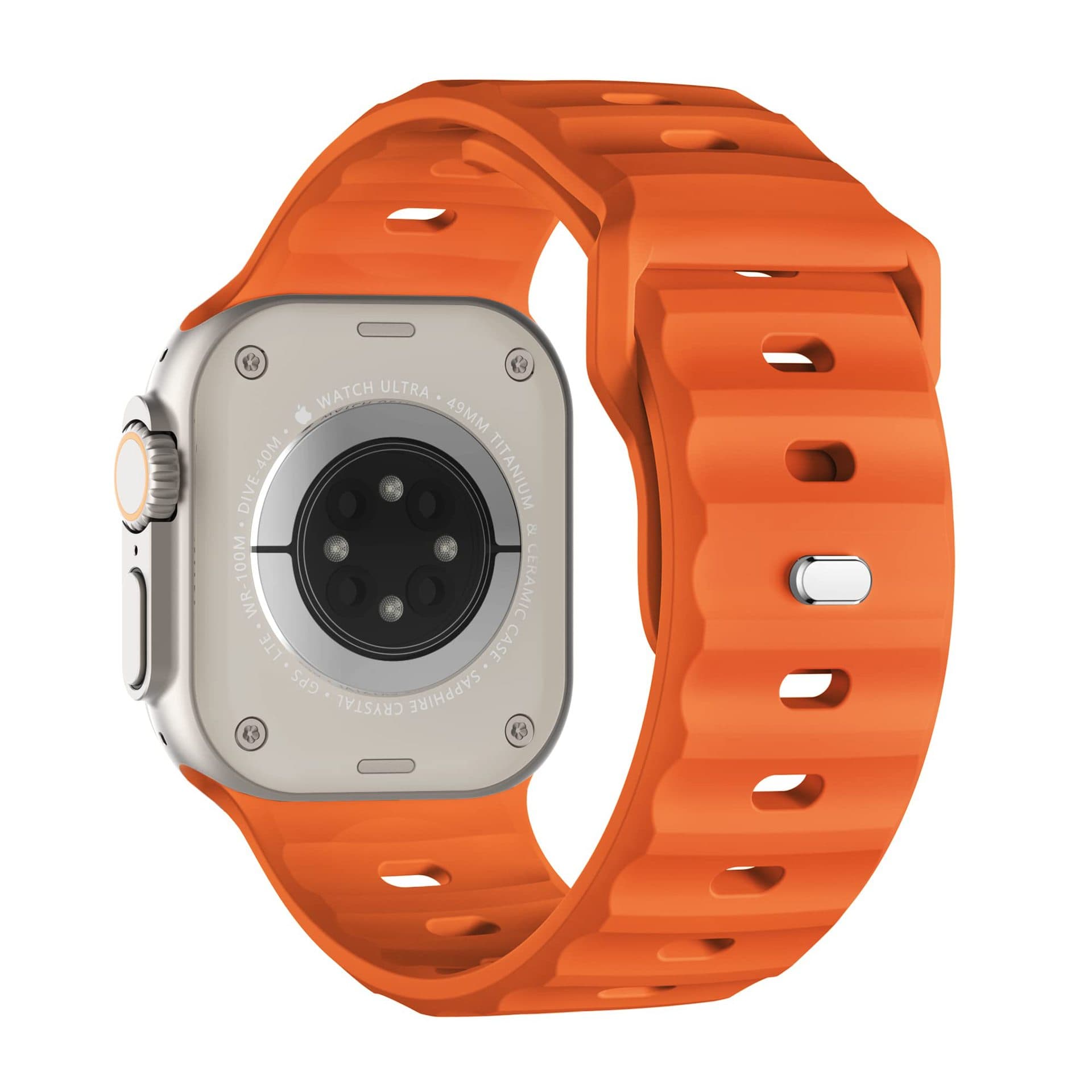 Compatible Apple iWatch Strap Single Color Silicone Sport Band Apple Watch Square Buckle Watch Band Ultra