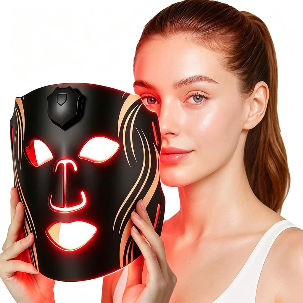 Custom Beauty Mask Beauty Device Wireless Portable Charging Home Use 7-Color LED Silicone Large Panel Face Mask