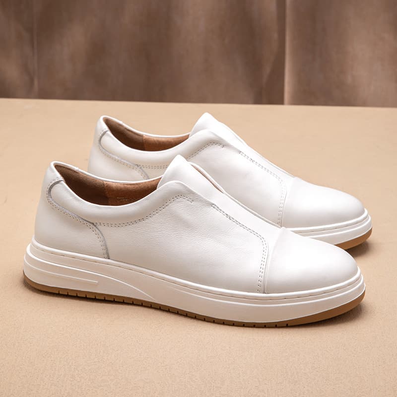 Fashionable Men's Leather Shoes Casual Business British Style Shoes Sport Shoes Soft Sole Comfortable Breathable Rubber Outsole