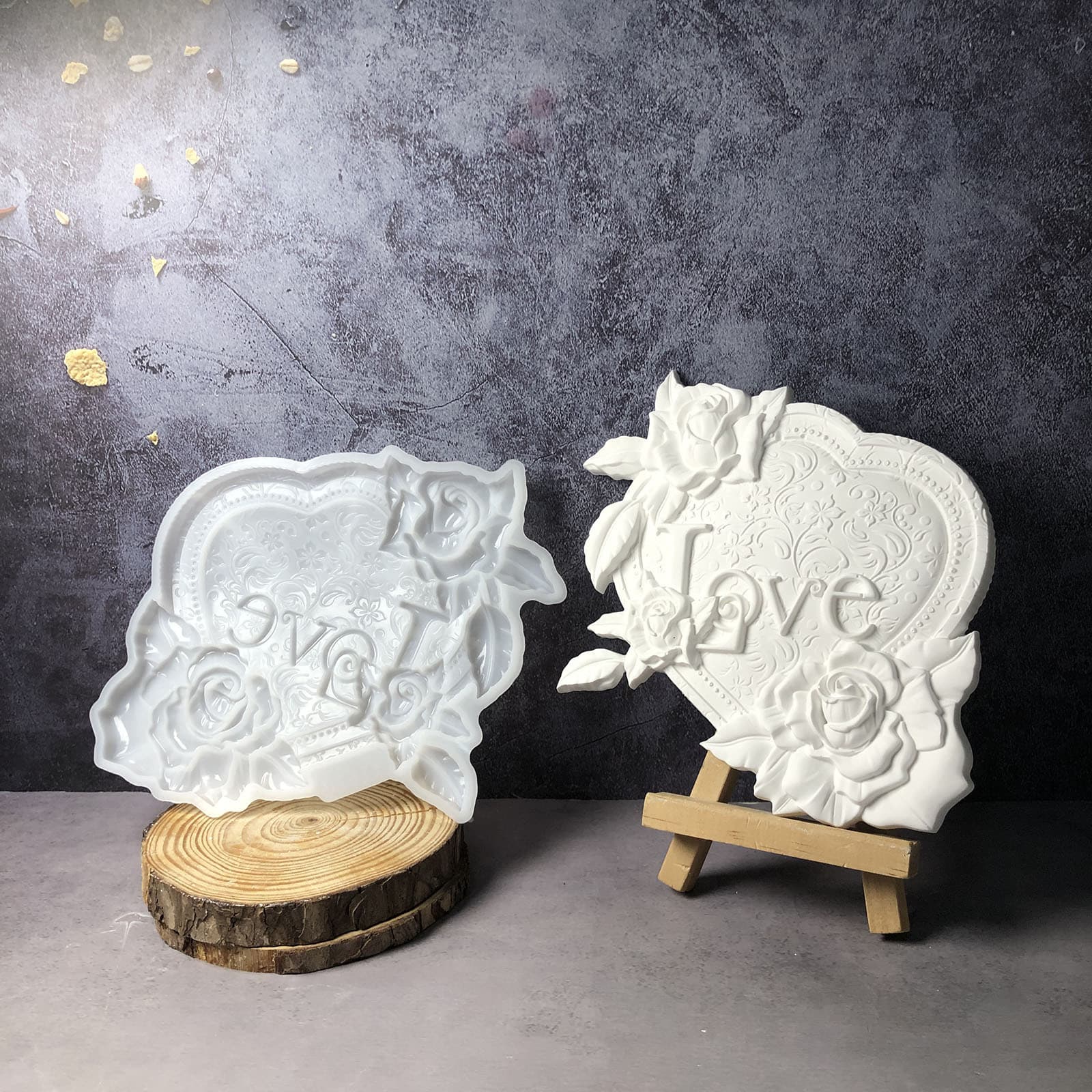 X1680 Apple House Decorative Cement Plaster Mold DIY Silicone Mold