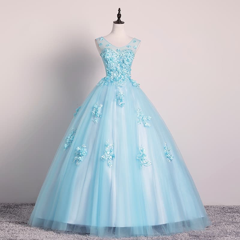 New 2026 Color Wedding Dress Haze Blue Dress Solo Performance Costume Female Noble Vocal Art Exam Puff Skirt Modern