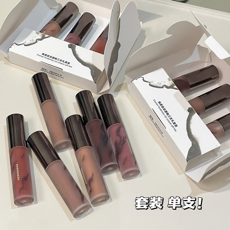 HERORANGE ~ Soft Matte Velvet Lip Gloss Set, Long-Lasting, Non-Drying, Color-Enhancing Lip Gloss