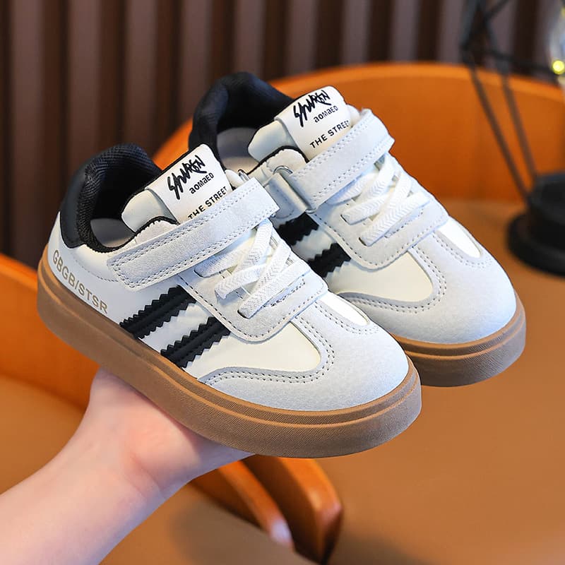 Boys' shoes children's sports ethics sneakers 2025 spring and autumn new casual girls primary school leather sports shoes