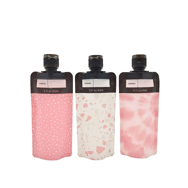 90ml Travel Bag Set for Skincare Flip-Top Spout Pouch Portable Toiletries Bag Cosmetic Bag Factory Stock