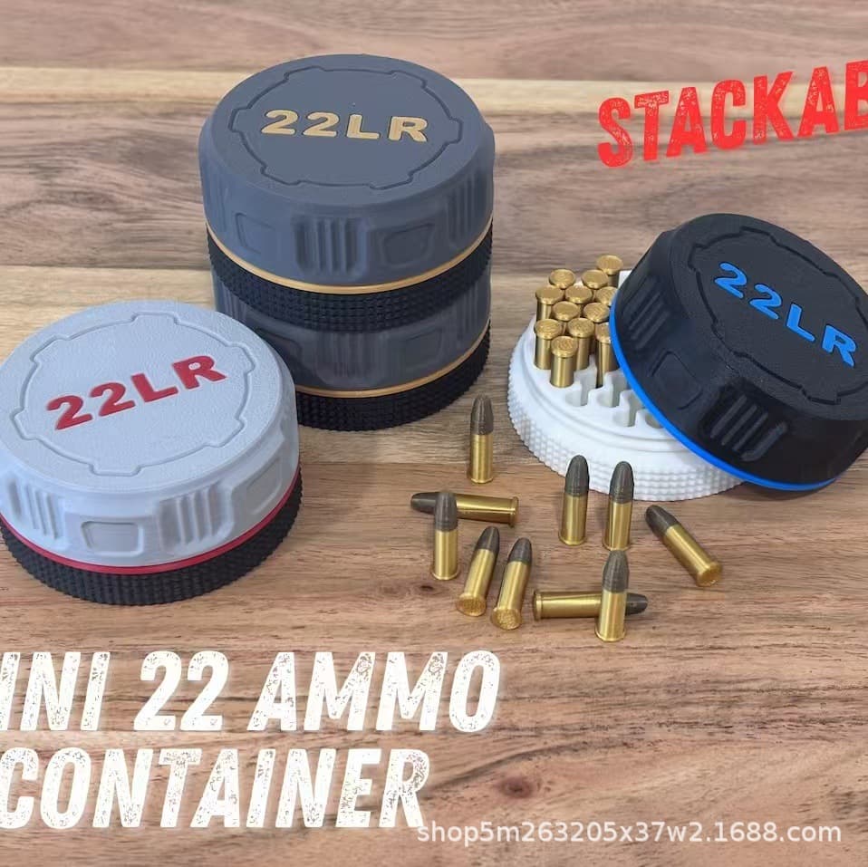 Cross-border Mini Ammo Storage Boxes Compact Durable 22 Caliber Shell Portable 55 Round Ammo Box