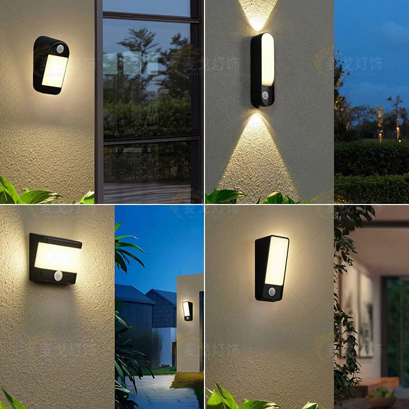 Outdoor Wall Light Waterproof LED, Porch Light, Courtyard, Balcony, Corridor, Stairway, Human Body Sensor Doorplate Light