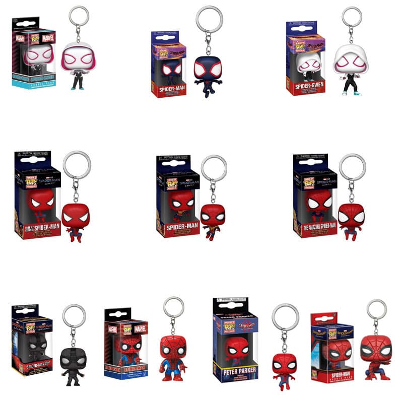 Marvel Spider-Man Crouching Spider-Man Far From Home Across the Spider-Verse Spider-Man Keychain