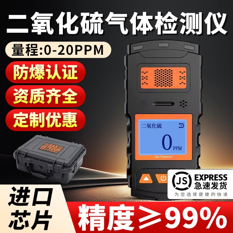 Sulfur Dioxide SO₂ Gas Detector for Confined Spaces in Coal-Fired Power Plants and Chemical Workshops with Concentration Detection and Alarm