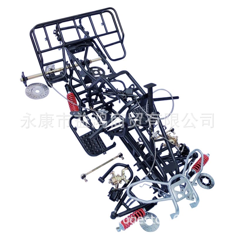 ATV Modified Four-Wheel Vehicle Accessories Big Dinosaur ATV Full Frame Iron Frame Rocker Arm Shock Absorption Brake Rear Axle Assembly