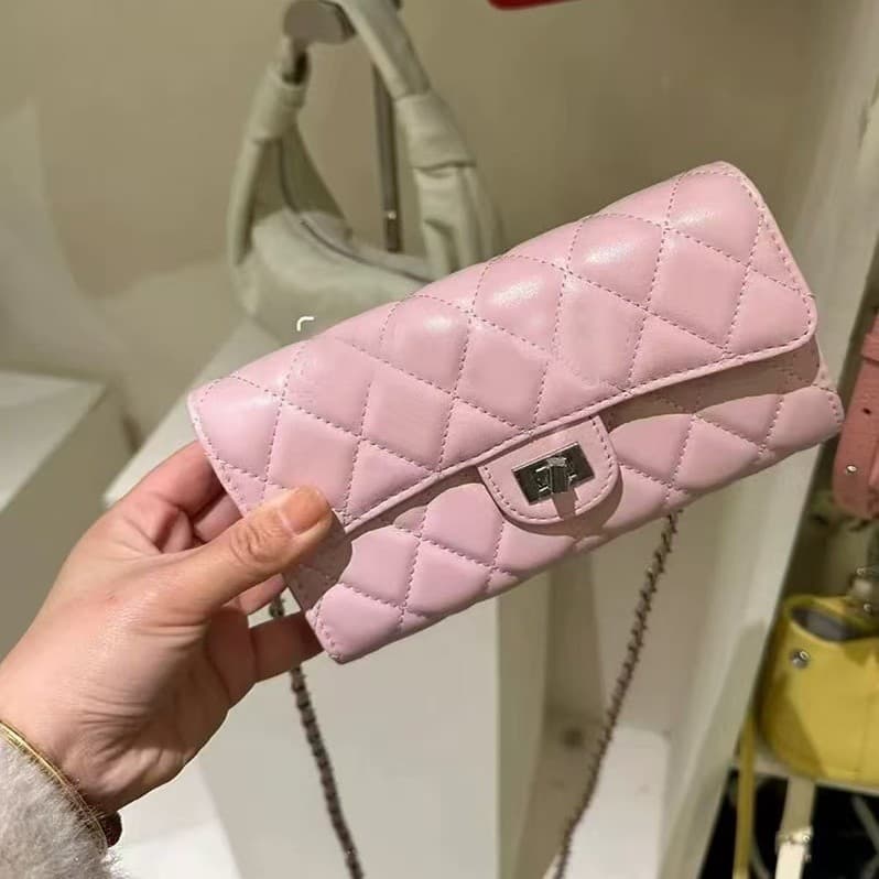 Cross-border Chanel Style Coin Purse Macaron Mini Square Bag Mobile Phone Bag Shoulder Crossbody Rhomboid Chain Bag for Women