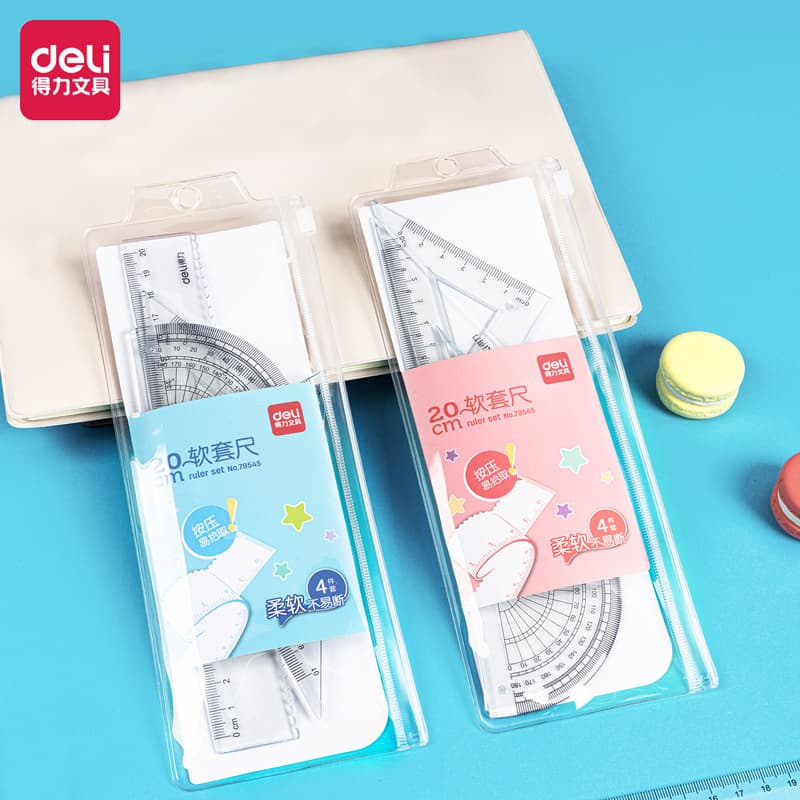 Deli 79545 Soft Ruler 20cm (Assorted) (Set)