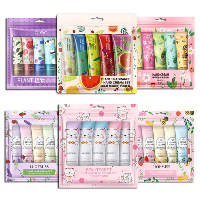 Boquanya Plant Fragrance Shea Butter Rose Hand Cream Set, Moisturizing and Nourishing Fruit Hand Cream Wholesale, Anti-Dryness and Crack Prevention