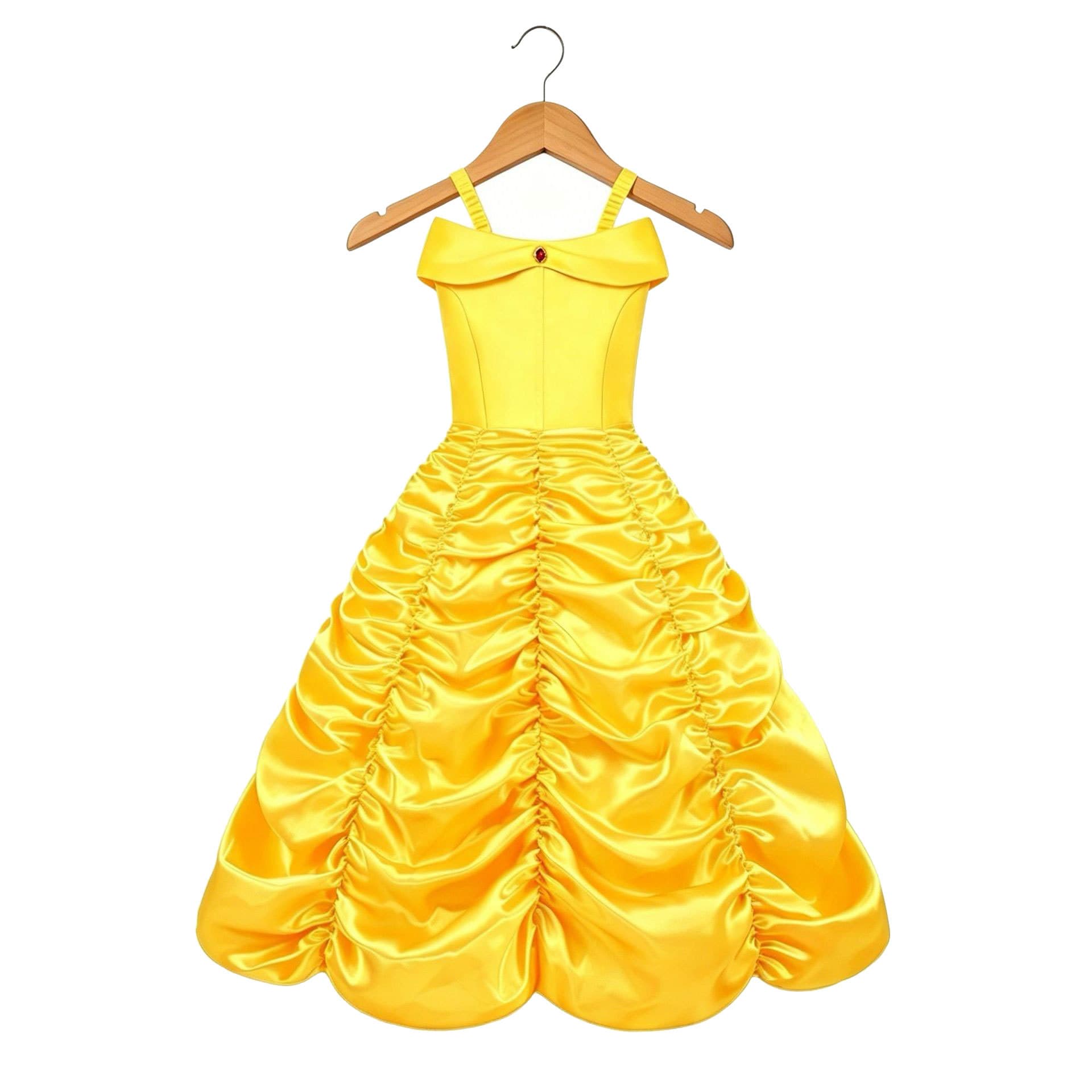 2026 Hot-Selling European and American Movie Beauty and the Beast Girls Belle Princess Dress Yellow Halloween Costume