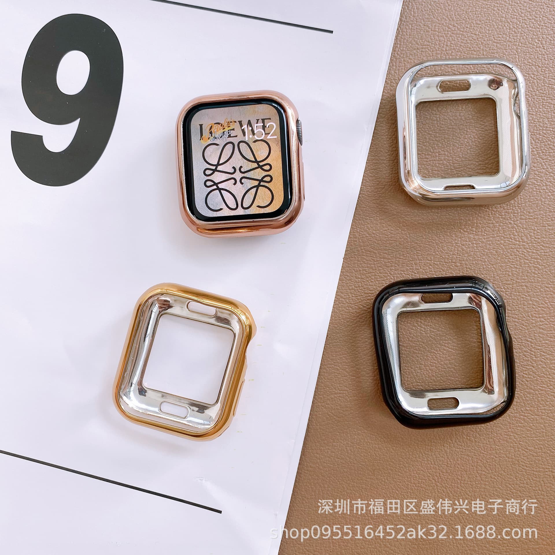 Compatible with Apple S10 Watch Case iWatch 9876543 SE Protective Case Electroplated TPU Soft Case Anti-Scratch Cover