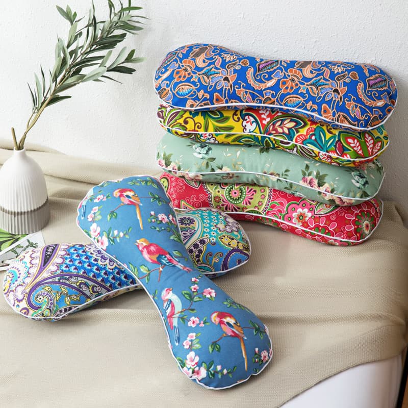 Bone pillow household buckwheat pillowcase leather old coarse cloth pillowcase removable and washable pillow head pillow wholesale