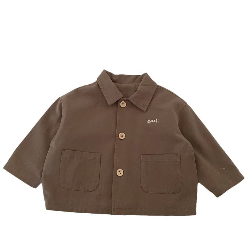 2025 New Spring Children's Solid Color Distressed Cardigan for Boys, Korean Retro Jacket with Design Sense for Toddlers and Kids